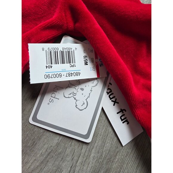 Koala Baby Red Christmas Dress W/ Faux Fur Trim Black Bow Belt Size 6/9M  NWT - Picture 3 of 6